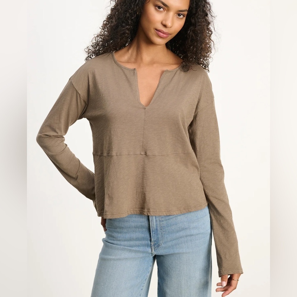 VELVET (XL) by Graham & Spencer Vint Tee Clove Cotton Slub Relaxed Fit NWT